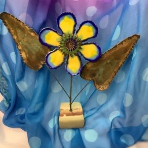 COPY - Enamel and Metal Flower Sculpture-ON HOLD FOR SWEET THINGS